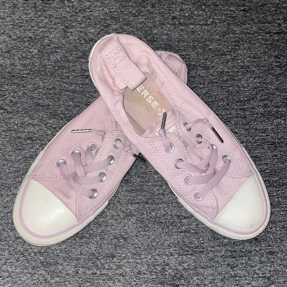 Lavender slip on converse